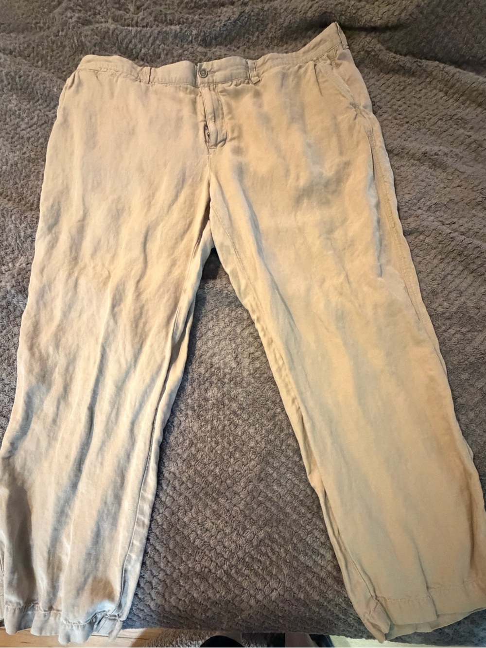 Tommy Bahama Men's Light Khaki Linen-Blend Chinos